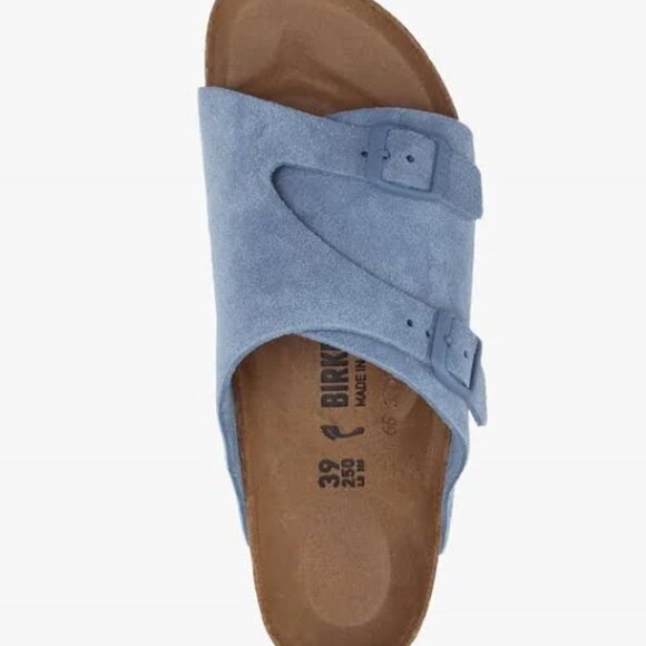 Birkenstock Zurich Suede Leather in Elemental Blue - BRAND NEW W/ TAGS SZ 11/42 - Picture 2 of 5